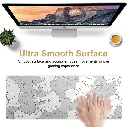 Pelės kilimėlis "Cute White Kitties", 60x30cm