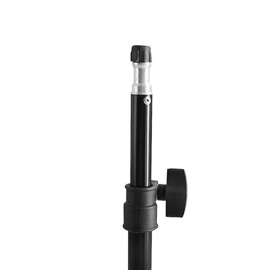 Metalinis stovas LED ring lempoms, fotografavimo, filmavimo įrangai, sulankstomas, patvarus, juodas