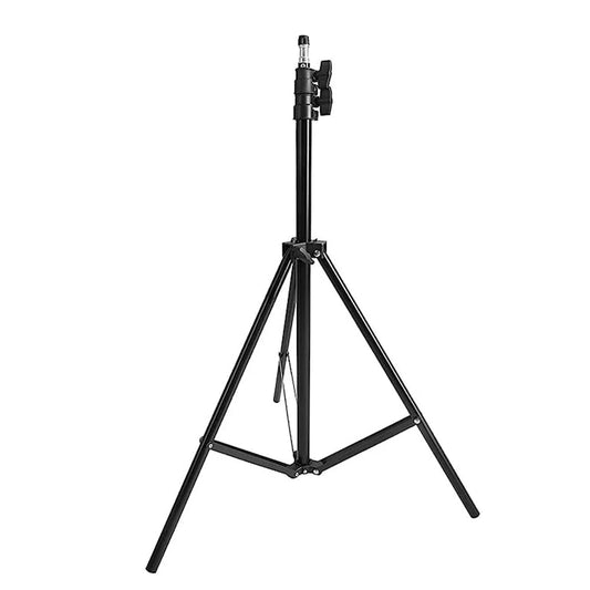 Metalinis stovas LED ring lempoms, fotografavimo, filmavimo įrangai, sulankstomas, patvarus, juodas