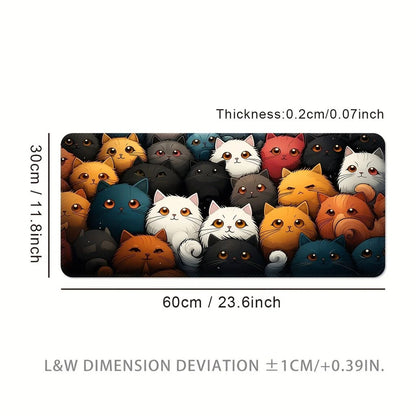 Pelės kilimėlis "Colorful Kitties", 60x30cm