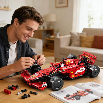 Konstruktorius formulė 1 F1, 1:8 dydžio santykiu, raudona, 928dalių