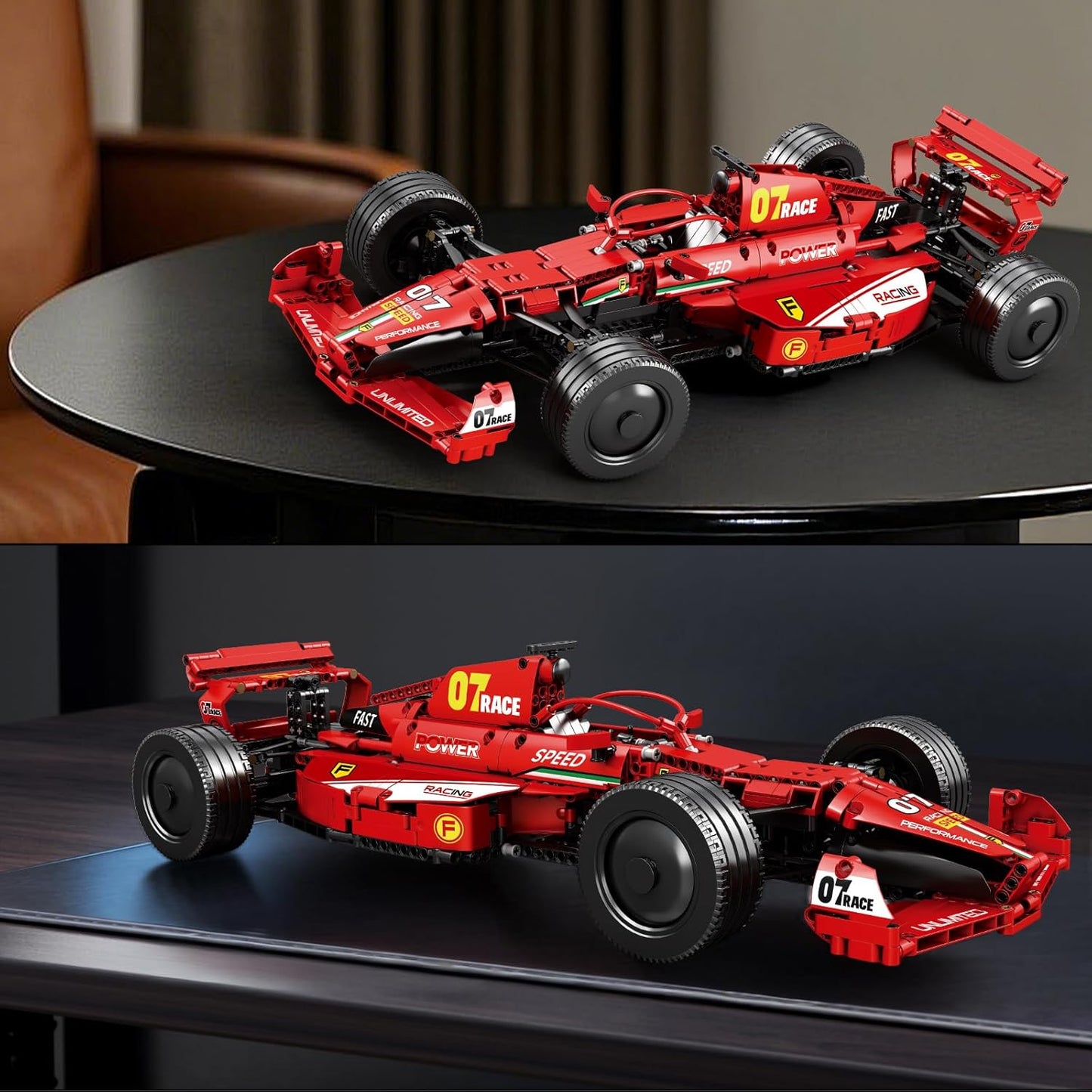 Konstruktorius formulė 1 F1, 1:8 dydžio santykiu, raudona, 928dalių