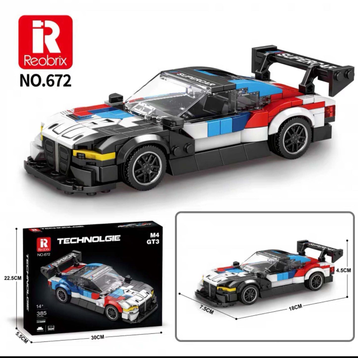 Konstruktorius/dėlionė BMW M4 GT3, įvairiaspalvis, 363 dalių