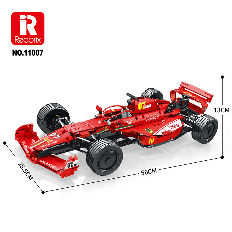 Konstruktorius formulė 1 F1, 1:8 dydžio santykiu, raudona, 928dalių