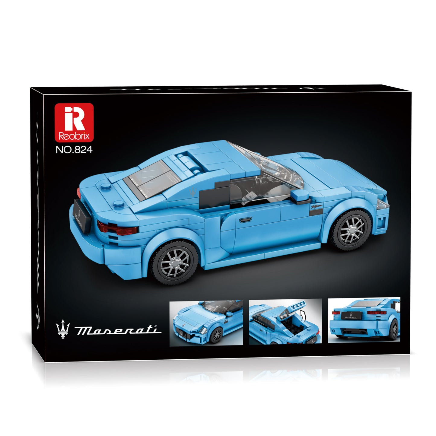 Konstruktorius/dėlionė Maserati GranTurismo, mėlyna, 384 dalių