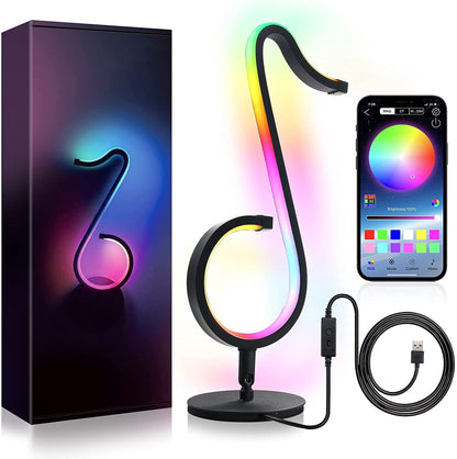 Nordhelios Išmanusis RGB LED šviestuvas „Muzikinė Nota Tik Tok“ – Bluetooth, App valdymas ir sinchronizacija su muzika