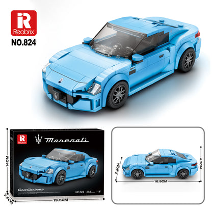 Konstruktorius/dėlionė Maserati GranTurismo, mėlyna, 384 dalių