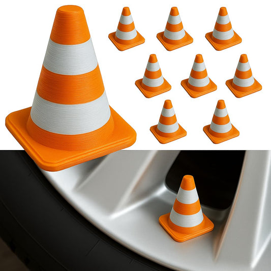 Padangų Ventilių Dangteliai „Traffic Cone“ Nordhelios 8 vnt.