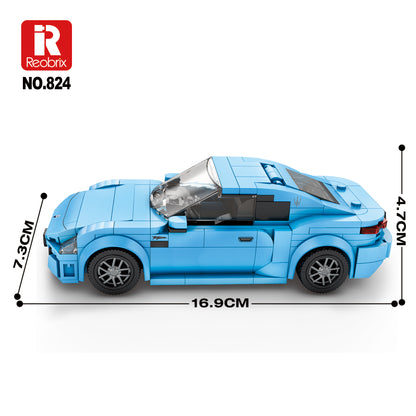 Konstruktorius/dėlionė Maserati GranTurismo, mėlyna, 384 dalių