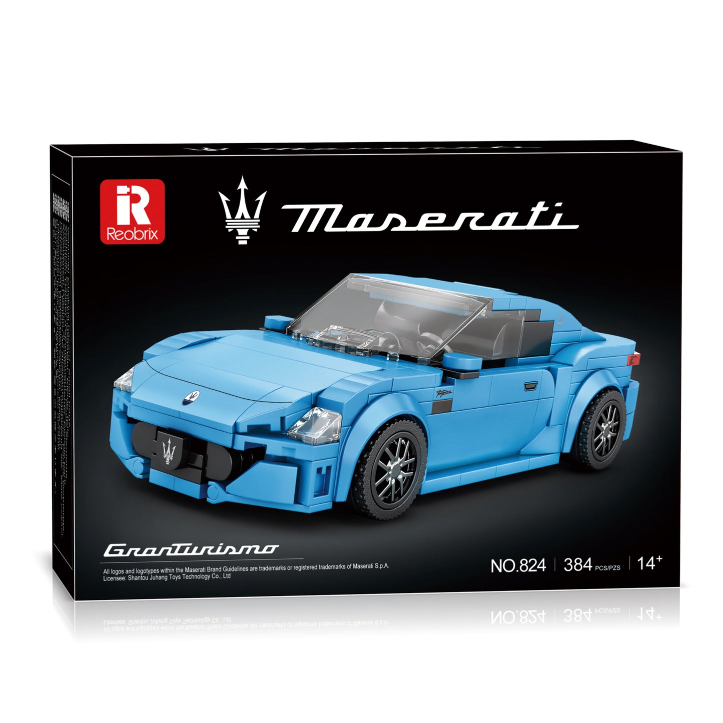 Konstruktorius/dėlionė Maserati GranTurismo, mėlyna, 384 dalių