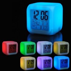 Elektroninis laikrodis keičiantis spalvas, LED, su žadintuvu