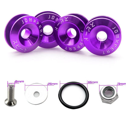 Greito atjungimo tvirtinimo detalės, laikikliai automobiliui, violetiniai, 4vnt
