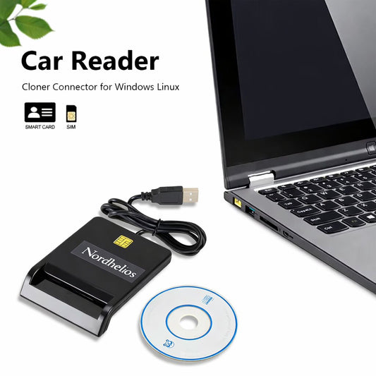 ID kortelių ir išmaniųjų kortelių skaitytuvas Nordhelios, juodas