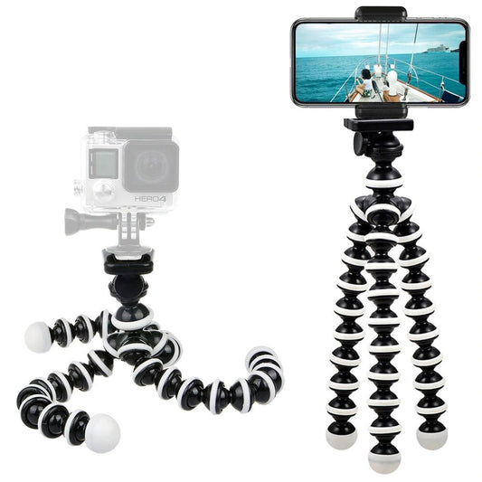 Lankstus telefono laikiklis - trikojis, burbulinis, juodas su baltu, su telefono laikikliu, XL