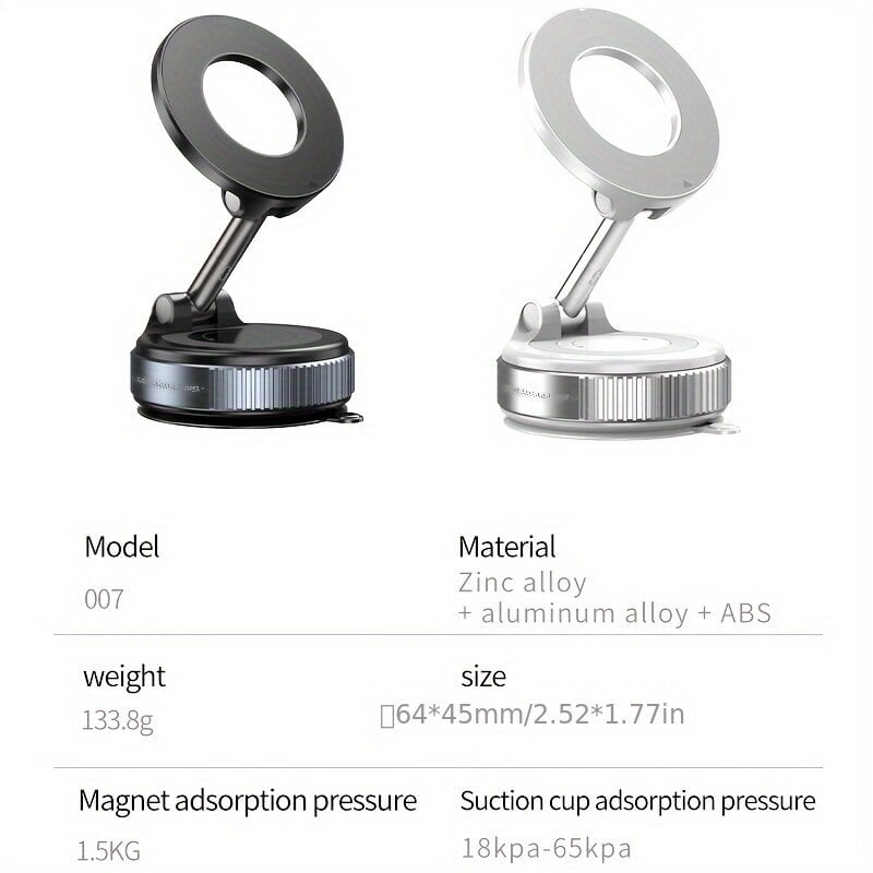 Magnetinis automobilinis telefono laikiklis, juodas