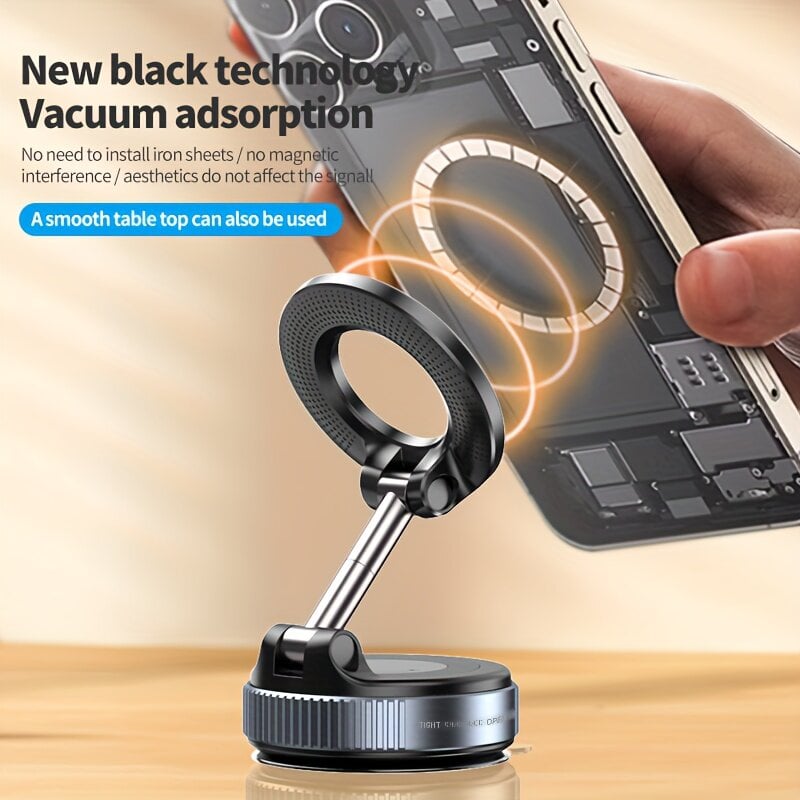 Magnetinis automobilinis telefono laikiklis, juodas