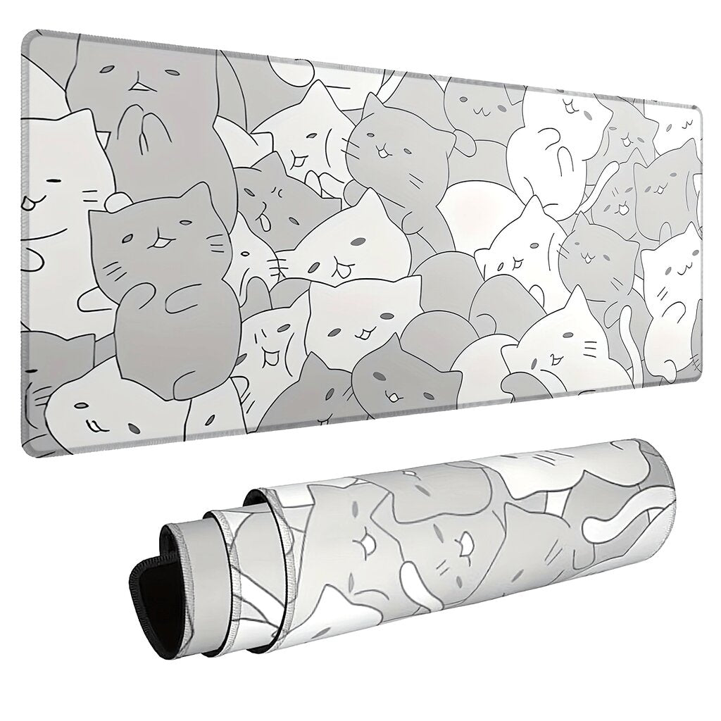 Pelės kilimėlis "Cute White Kitties", 60x30cm