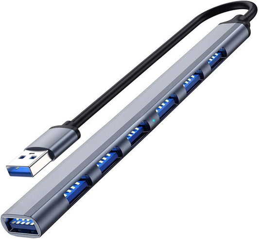 USB Šakotuvas 7 prievadų, pilkas, 3.0 USB